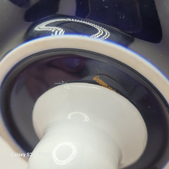 Vintage Jlmenau Graf Von Henneberg Porcelain Pedestal Compote Candy Nut Dish - Picture 8 of 13